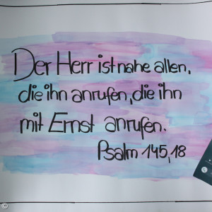 Plakat mit Konfirmationsspruch