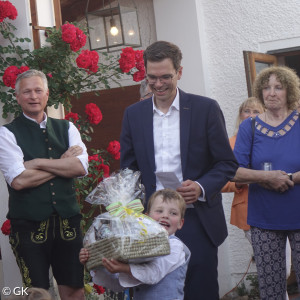 links: Richard Richter, 1. Bgm. der Marktgemeinde Bruckmühl