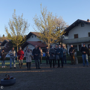 Osterjubel vor der Johanneskirche, 17. April 2022